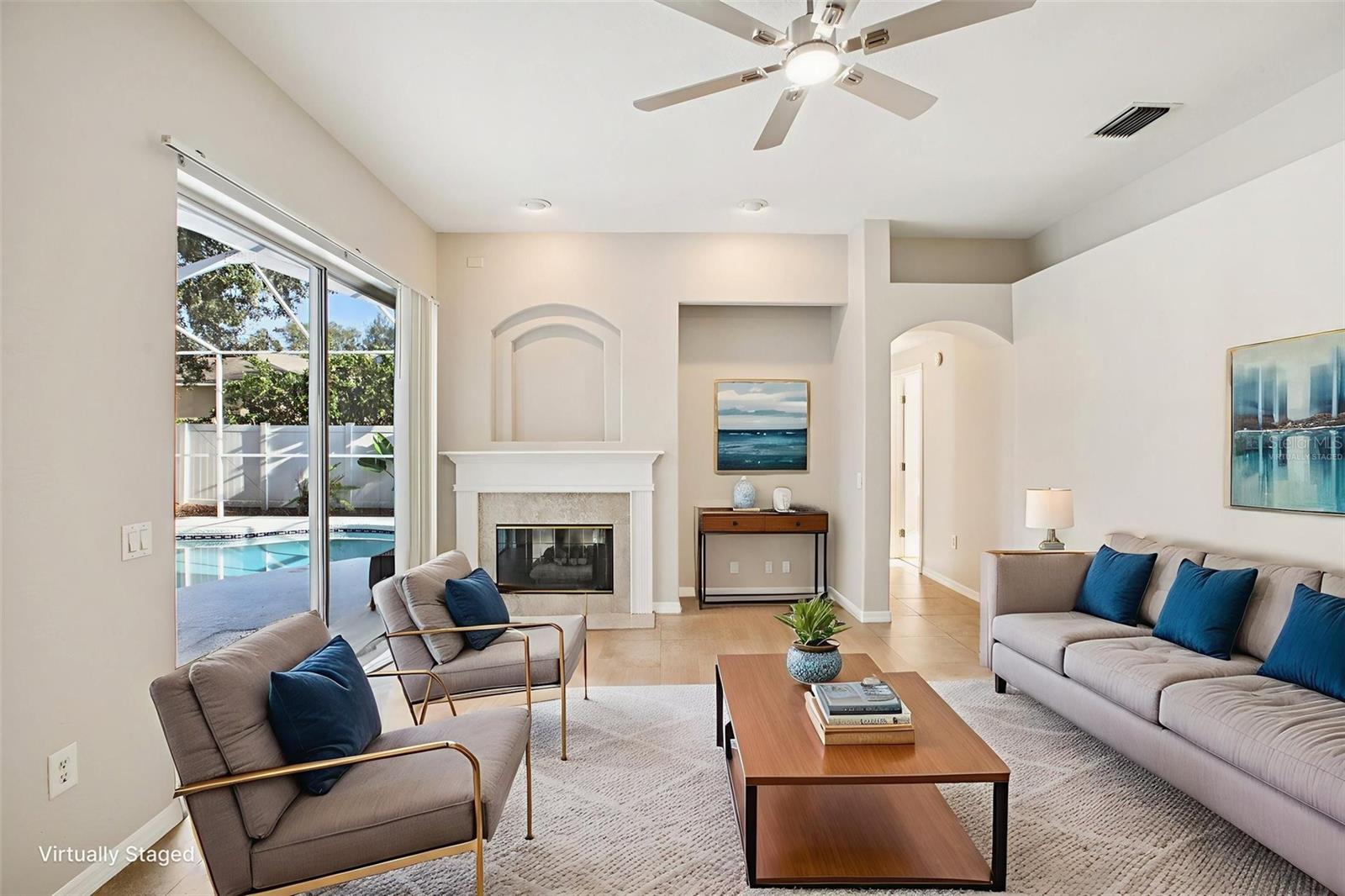 Family Room - Virtually Staged