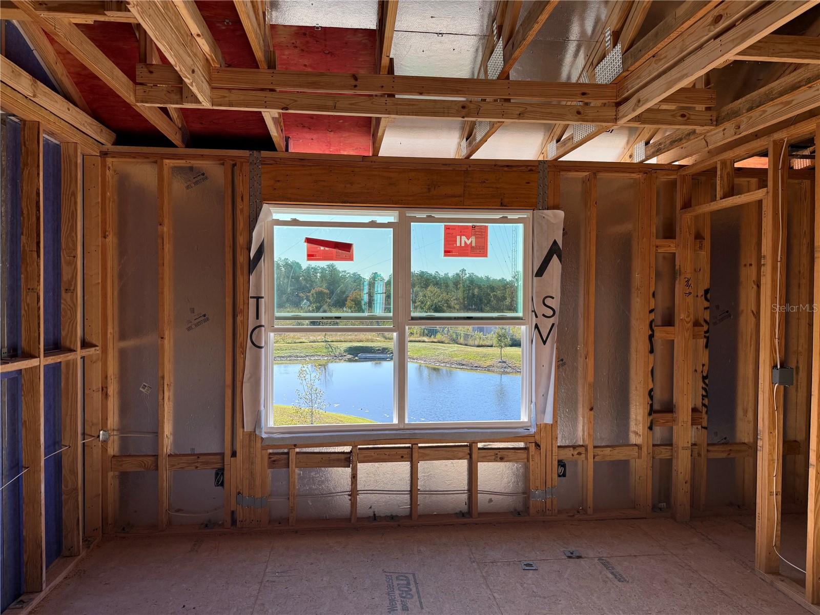 Scenic pond view from primary