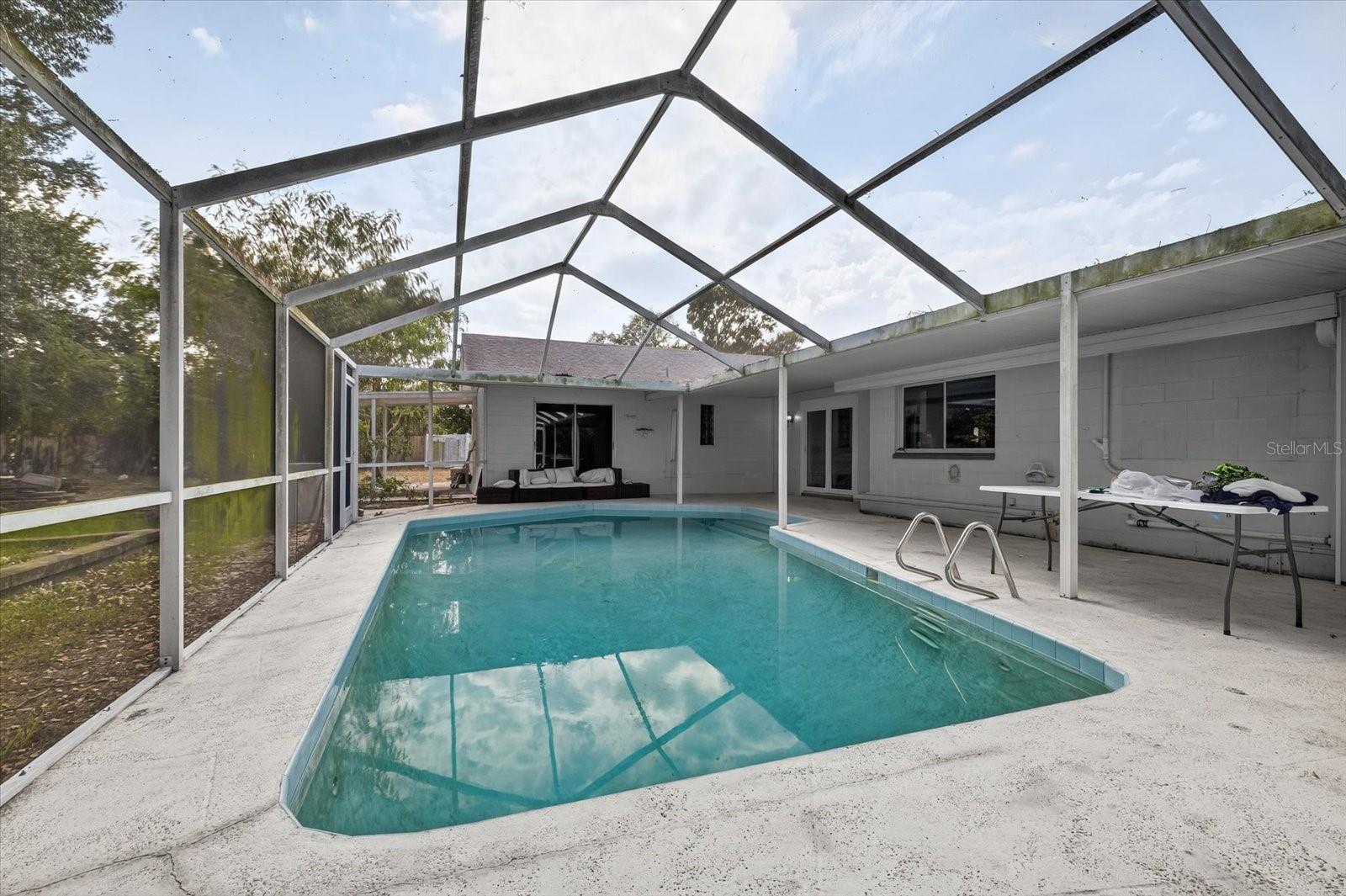 Screened in pool