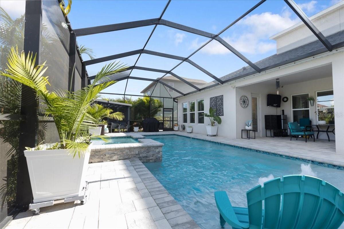 heated salt water pool