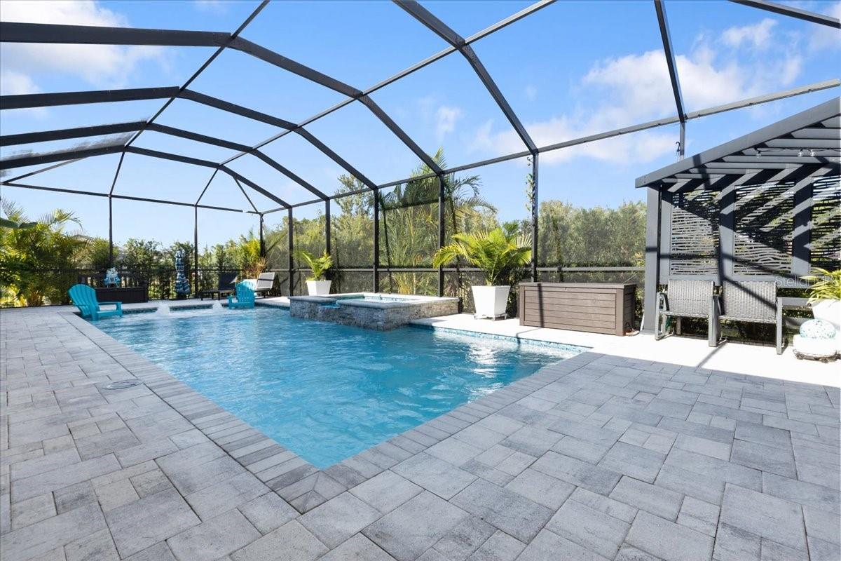 heated salt water pool
