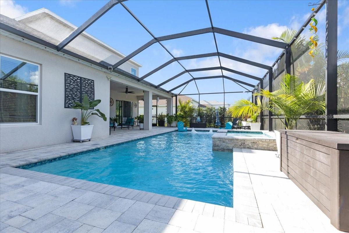 heated salt water pool