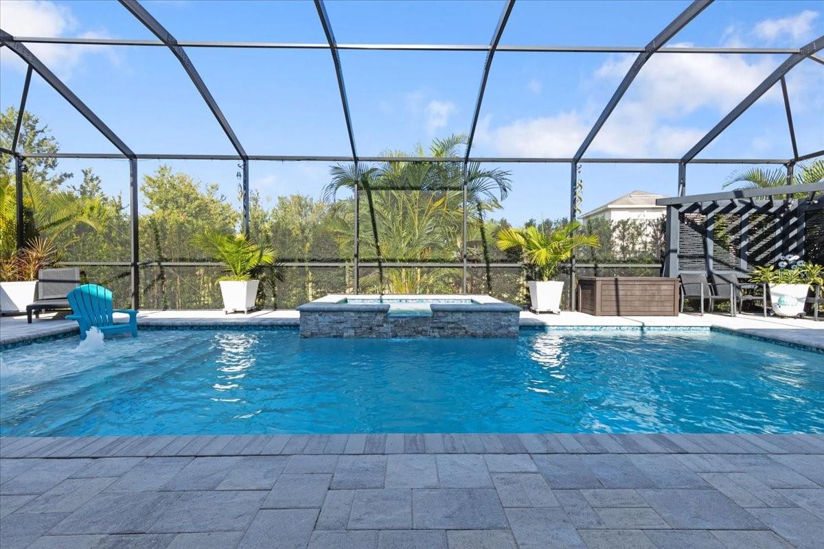 heated salt water pool