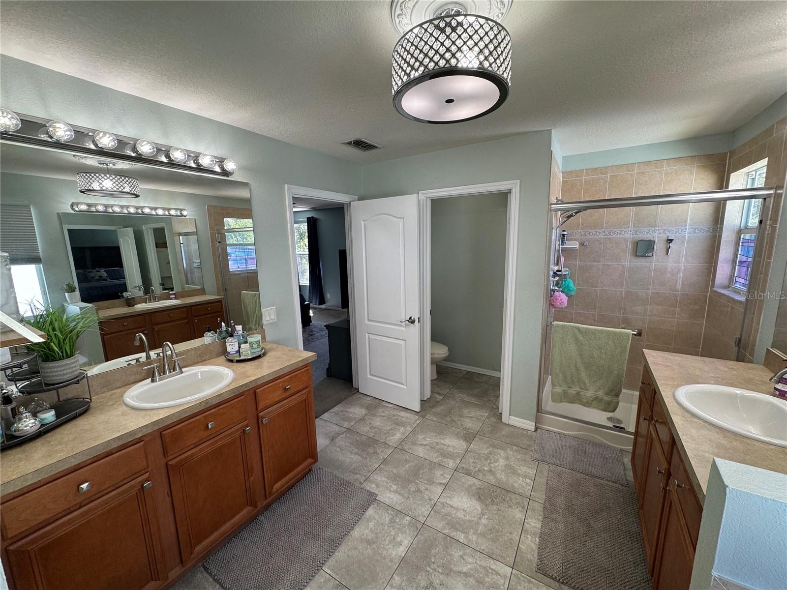 Primary Bath has separate vanities