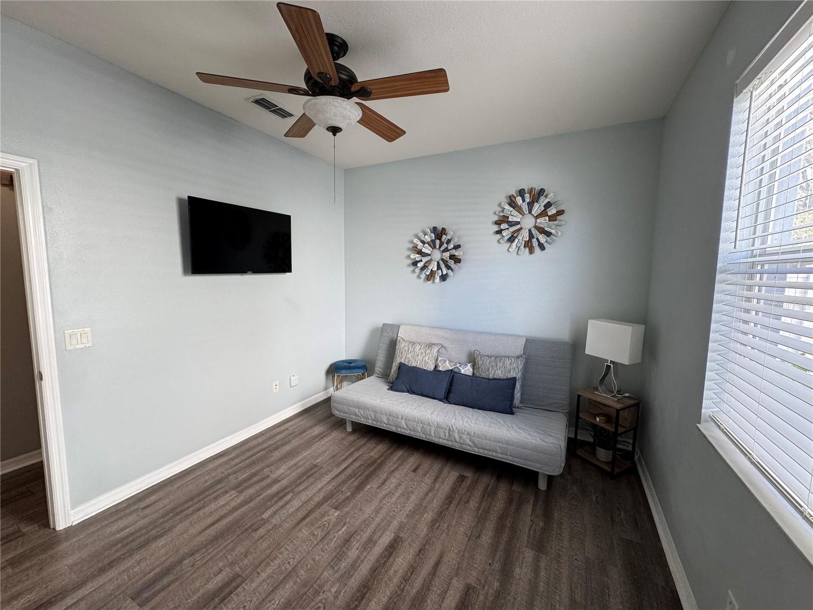 First Level bedroom convenient for guests or as an office