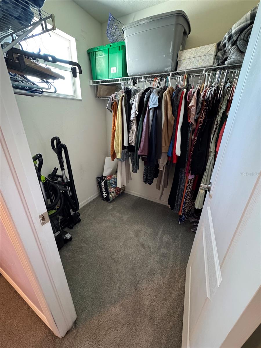 Secondary bedroom has a walk-in closet