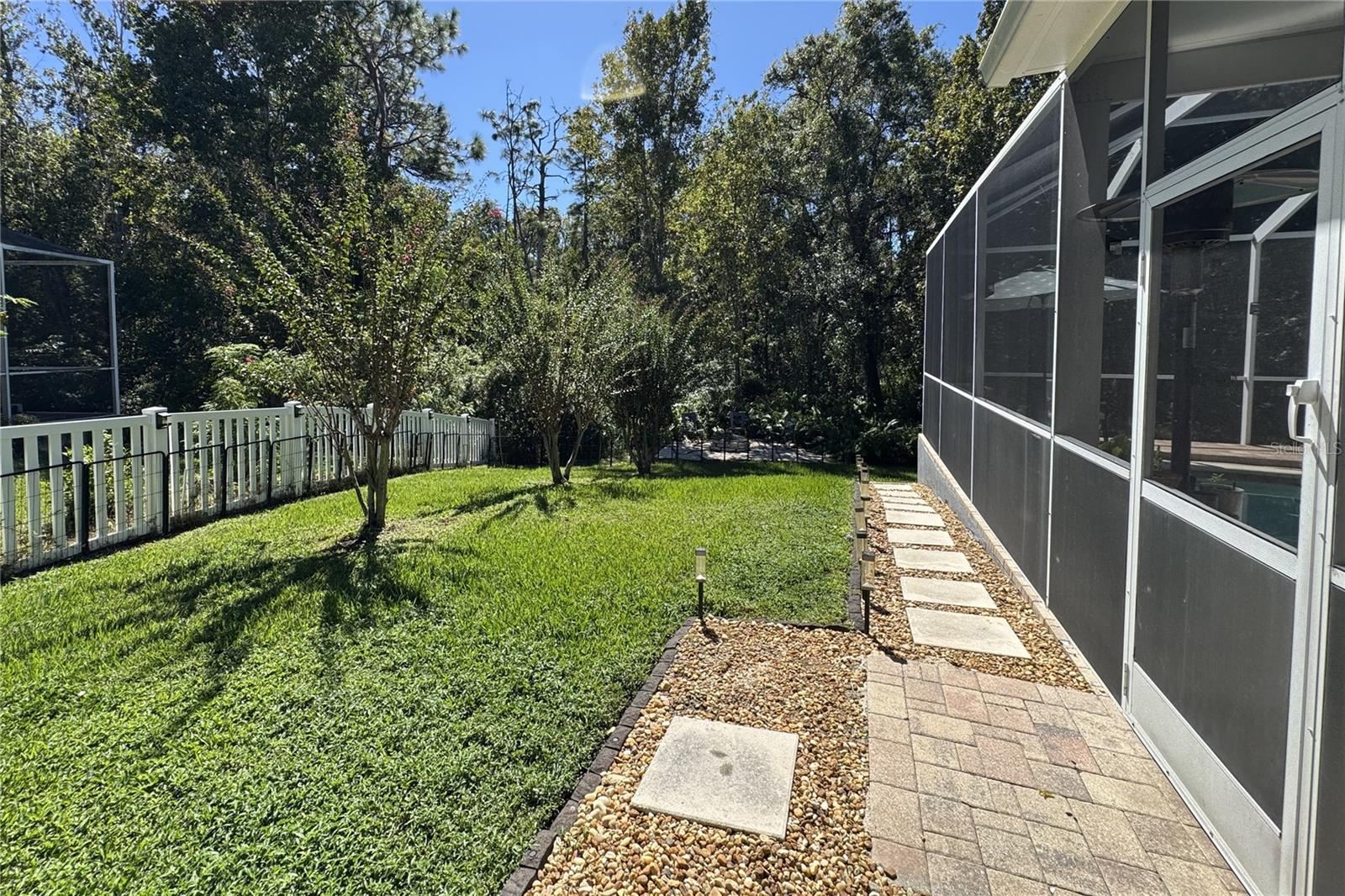 Partially fenced yard was added in 2025
