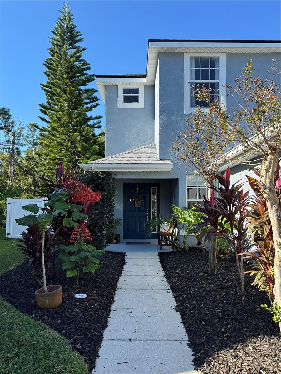 Colorful landscaping welcomes you home!