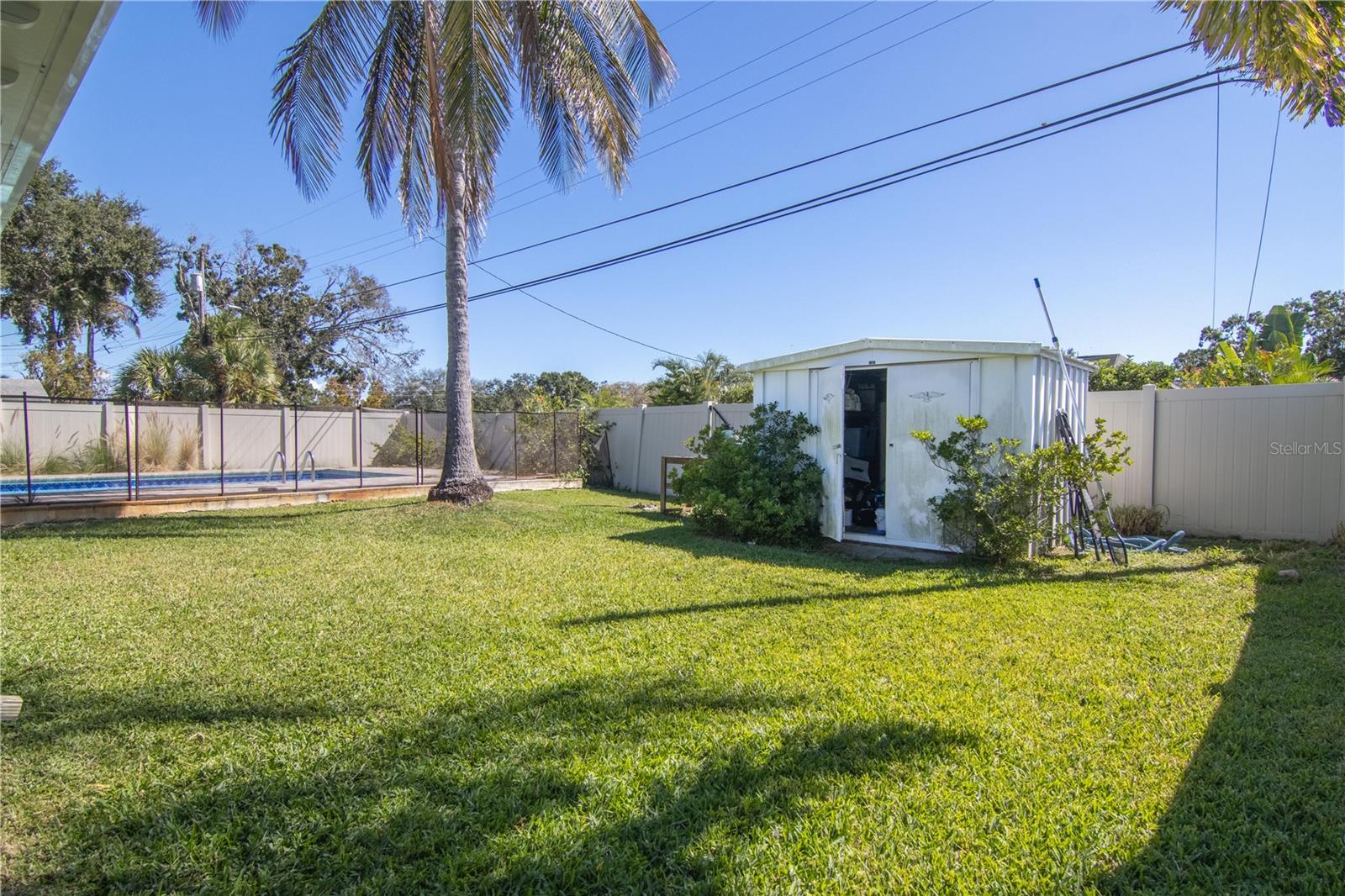Backyard with shed