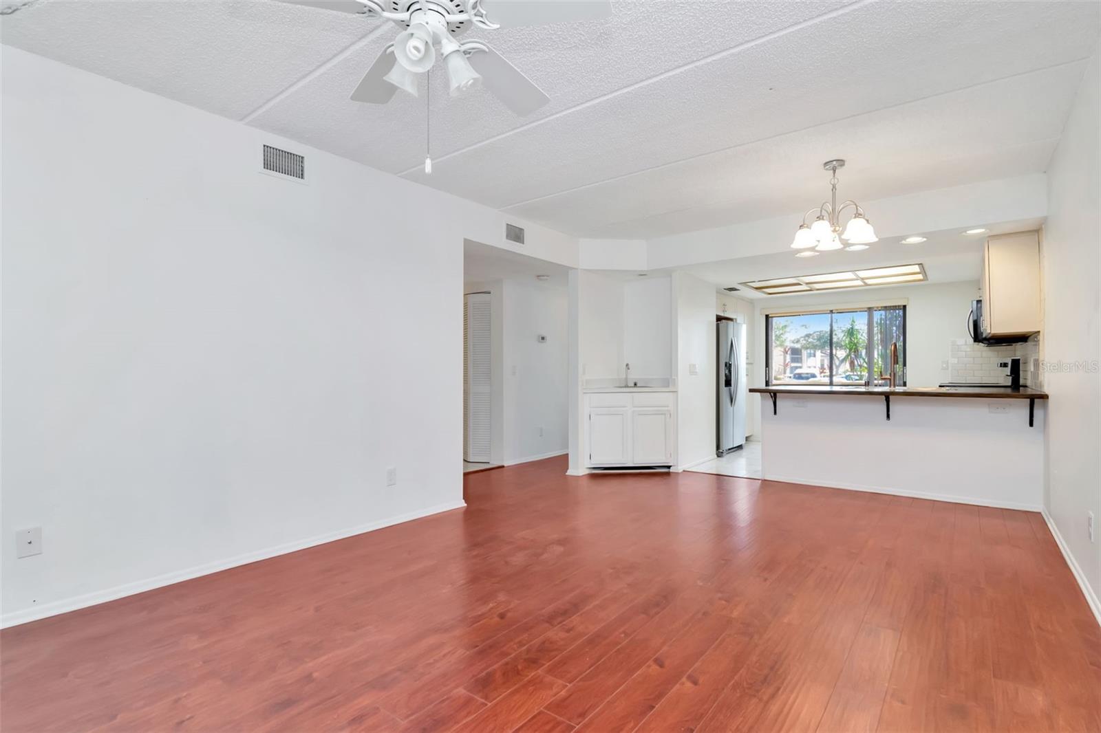 Open to kitchen