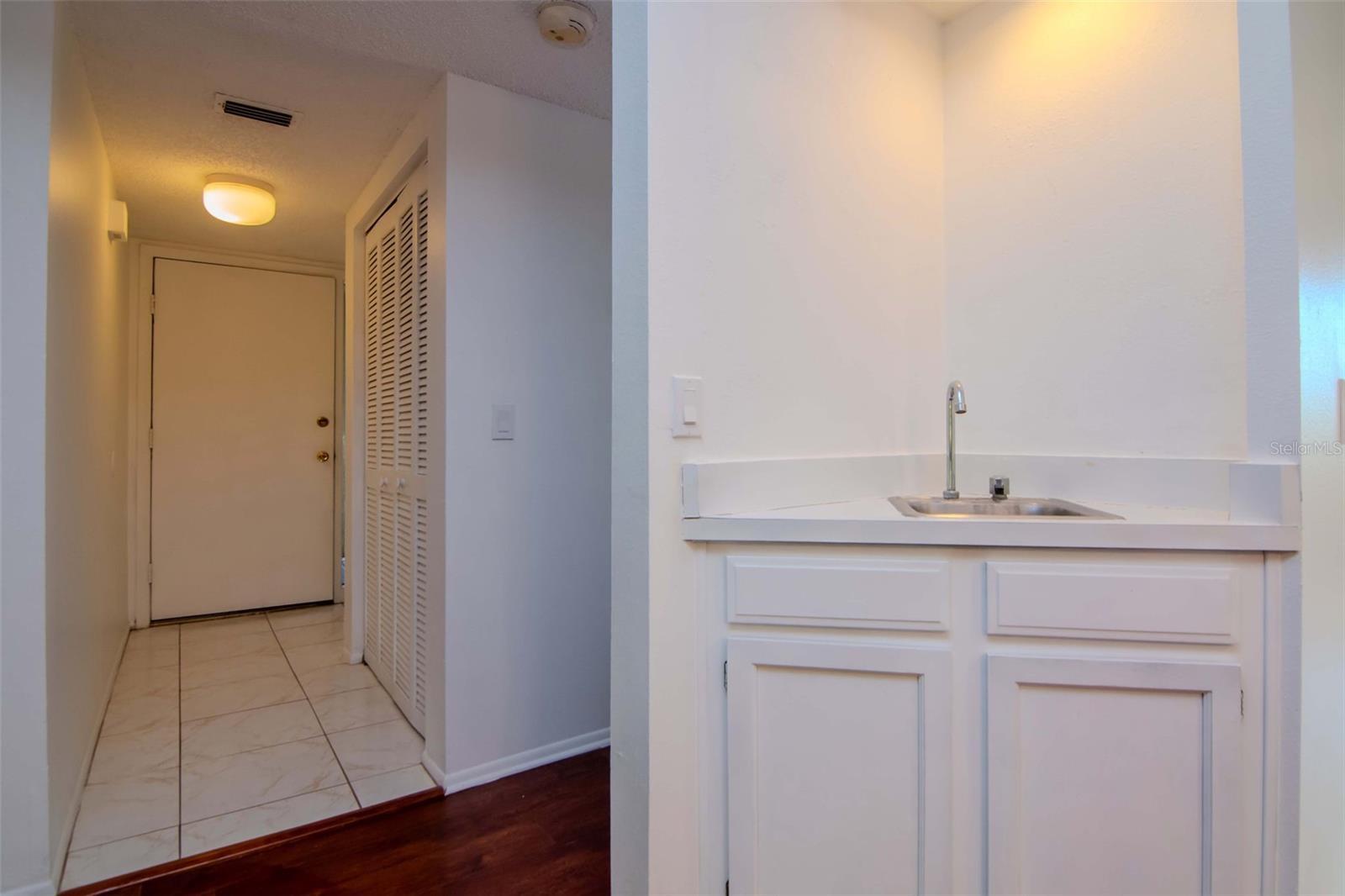 Wet bar in dining room
