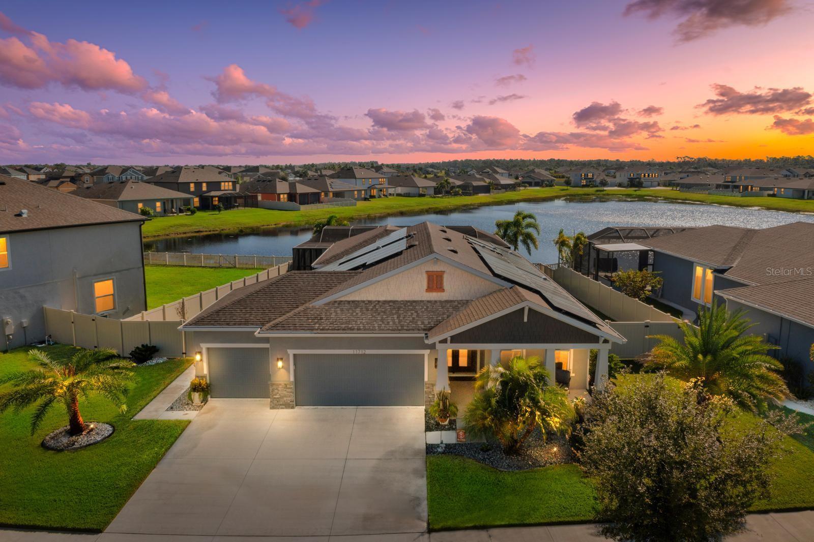 Solar / Pool/ patio/ & pond view