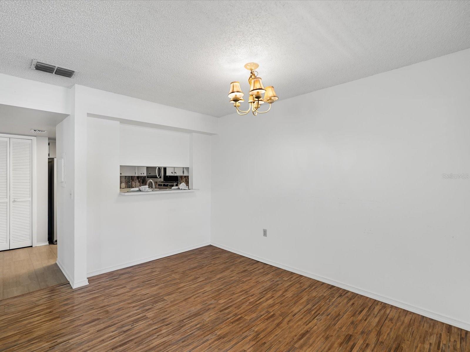 Dining room with pass through from kitchen