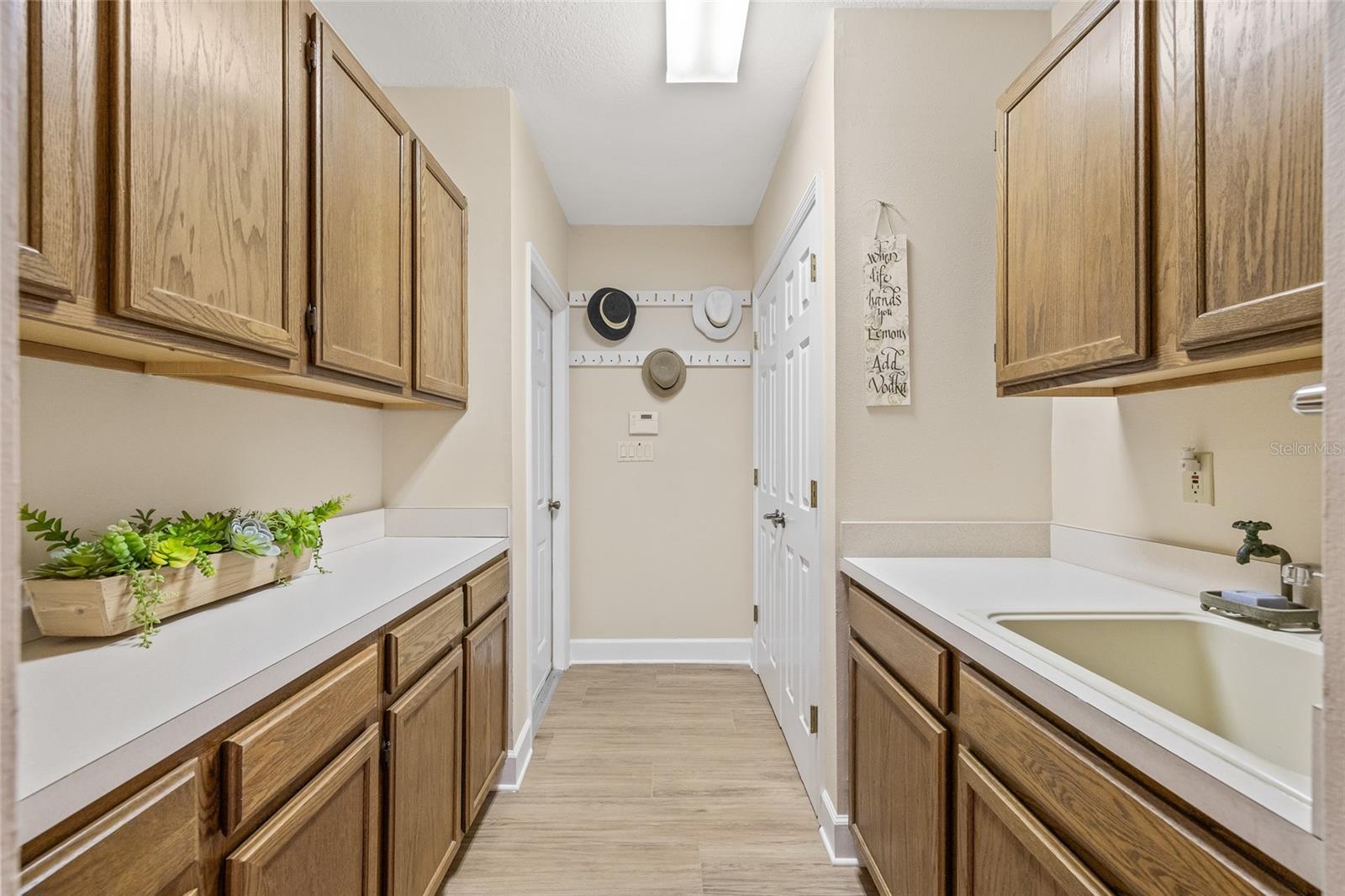 Mud room is the perfect drop station from the garage.