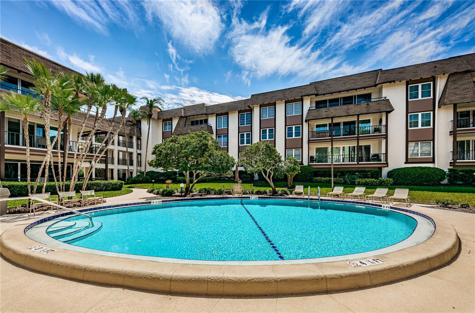 Pool in the center of the community