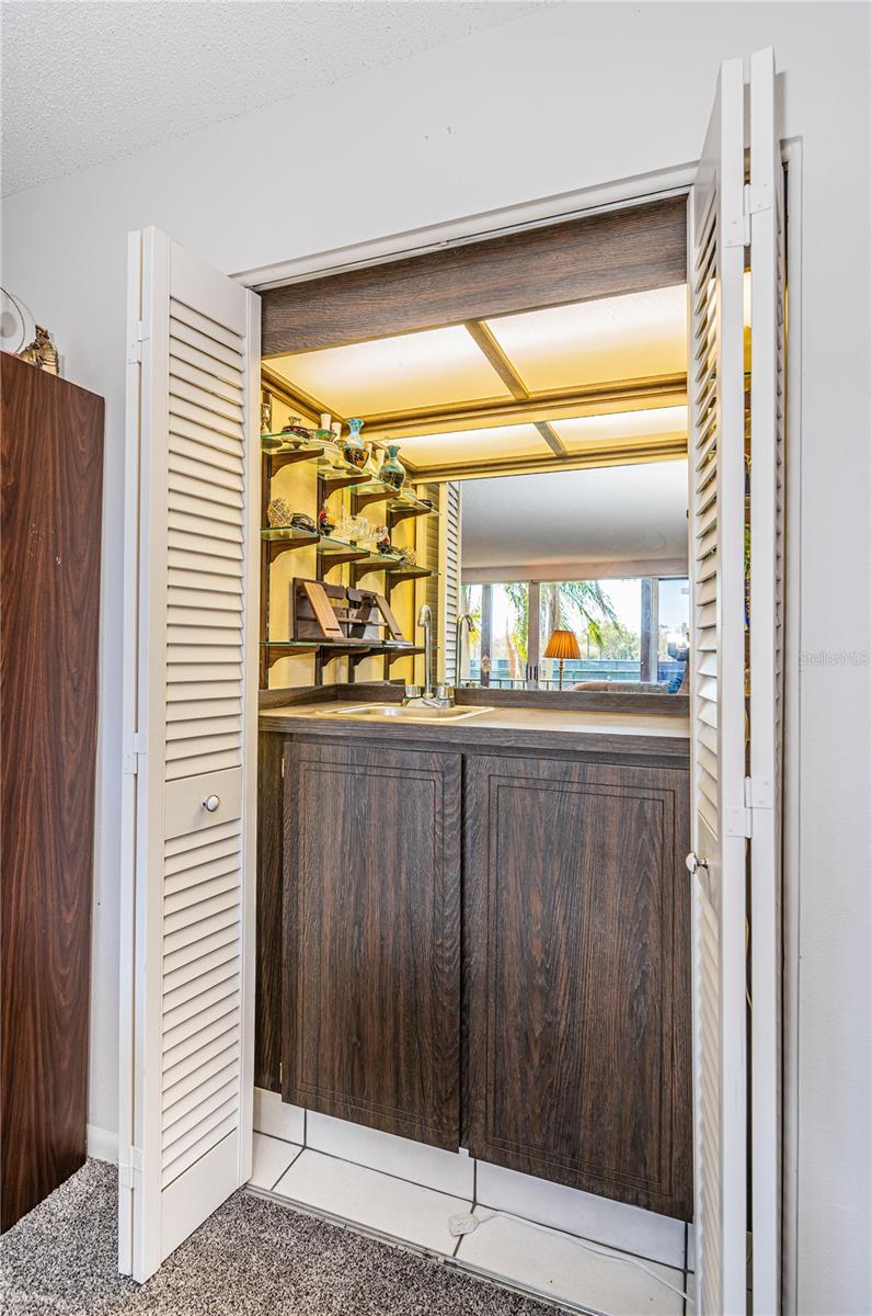 WET BAR in living room