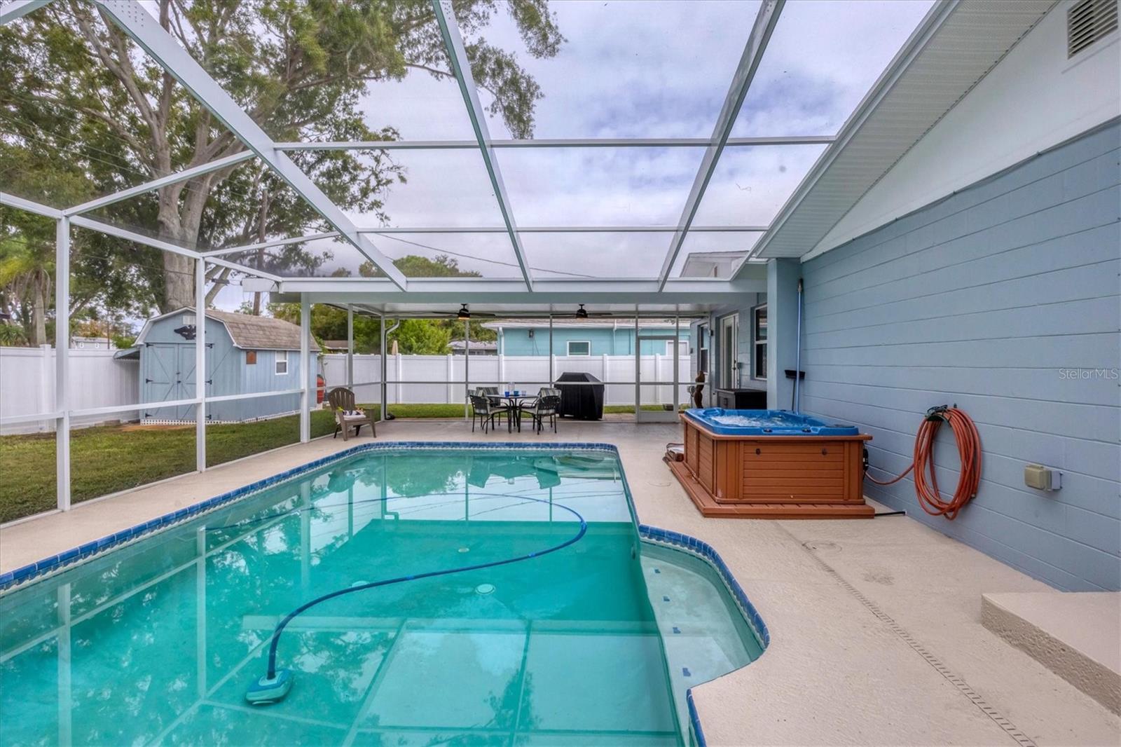 Pool and separate jacuzzi