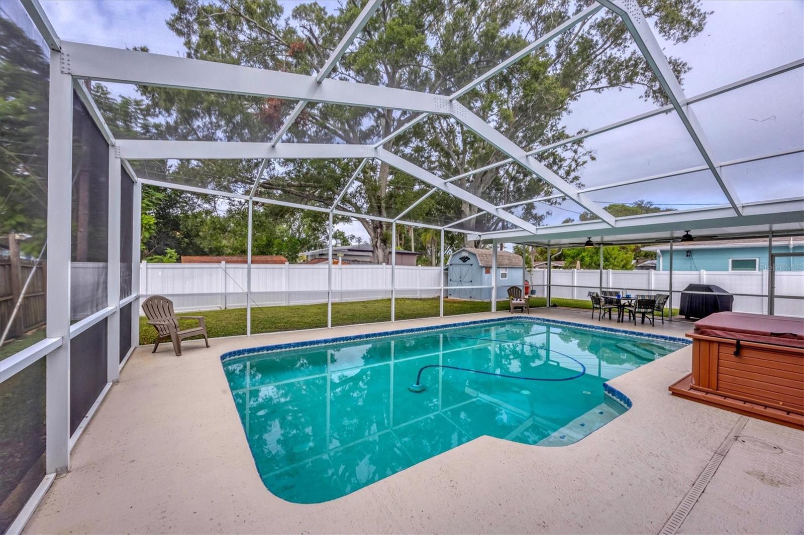 Pool and outdoor patio area