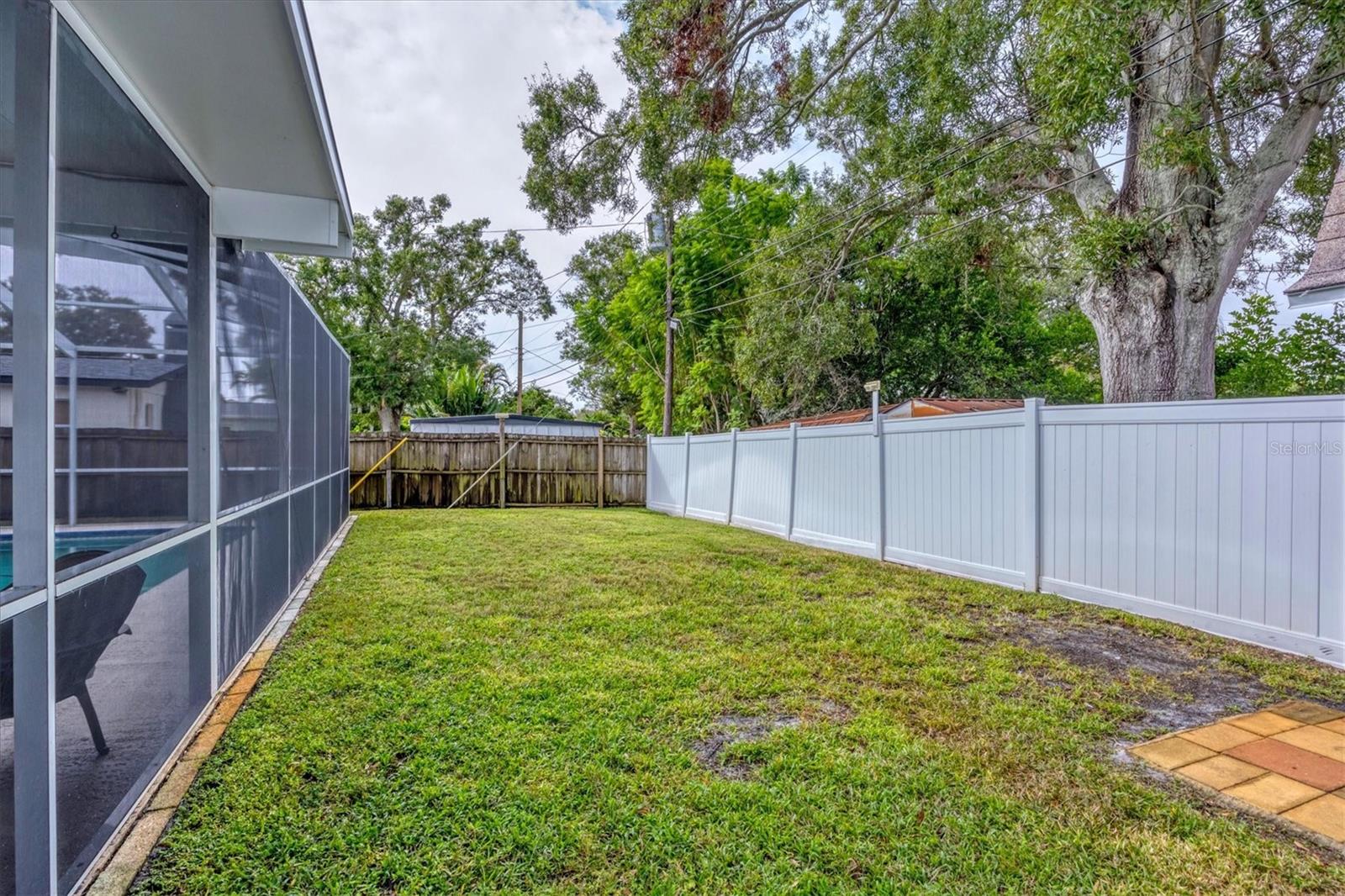 Generous size backyard