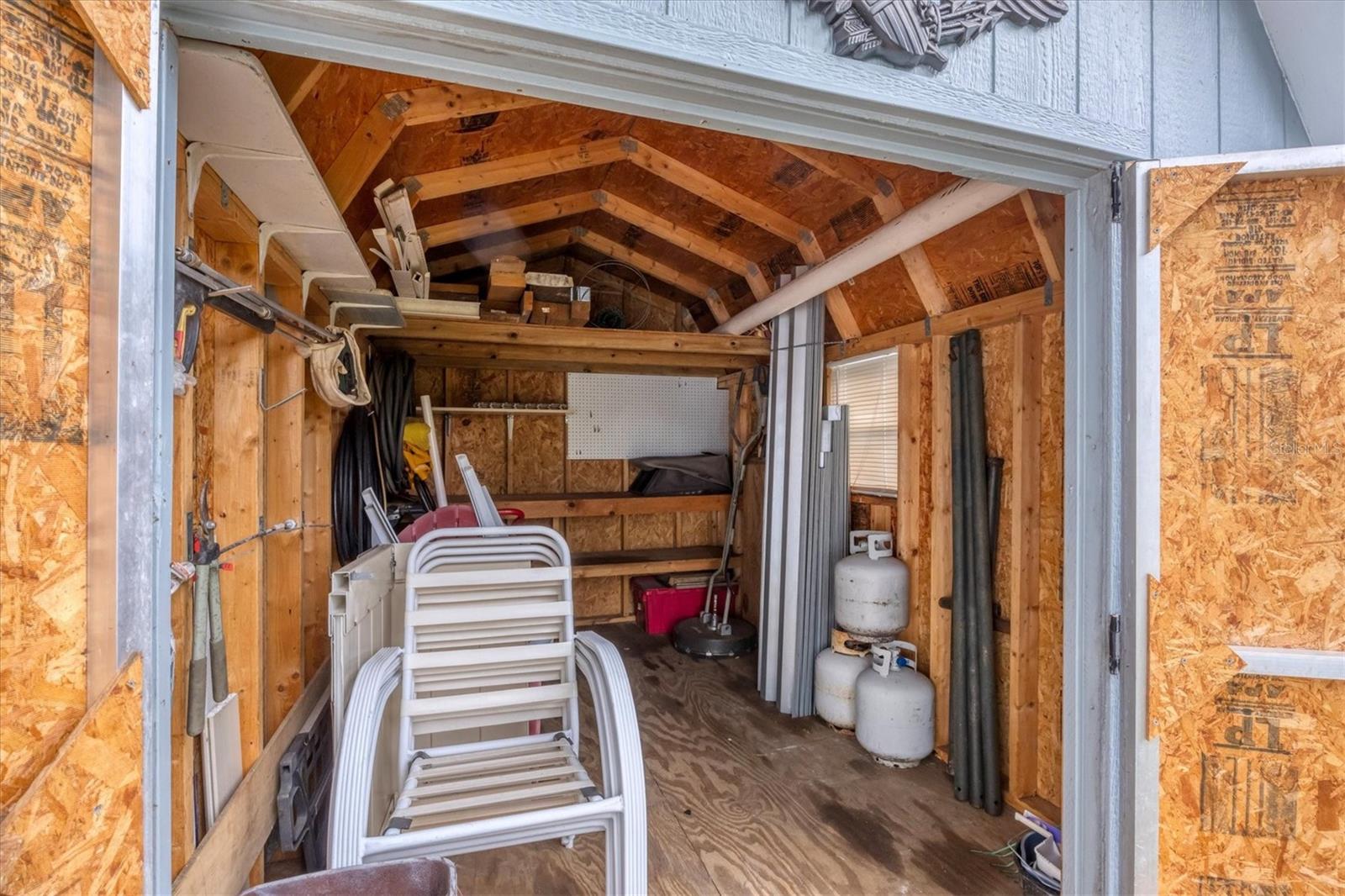 Storage space in the shed