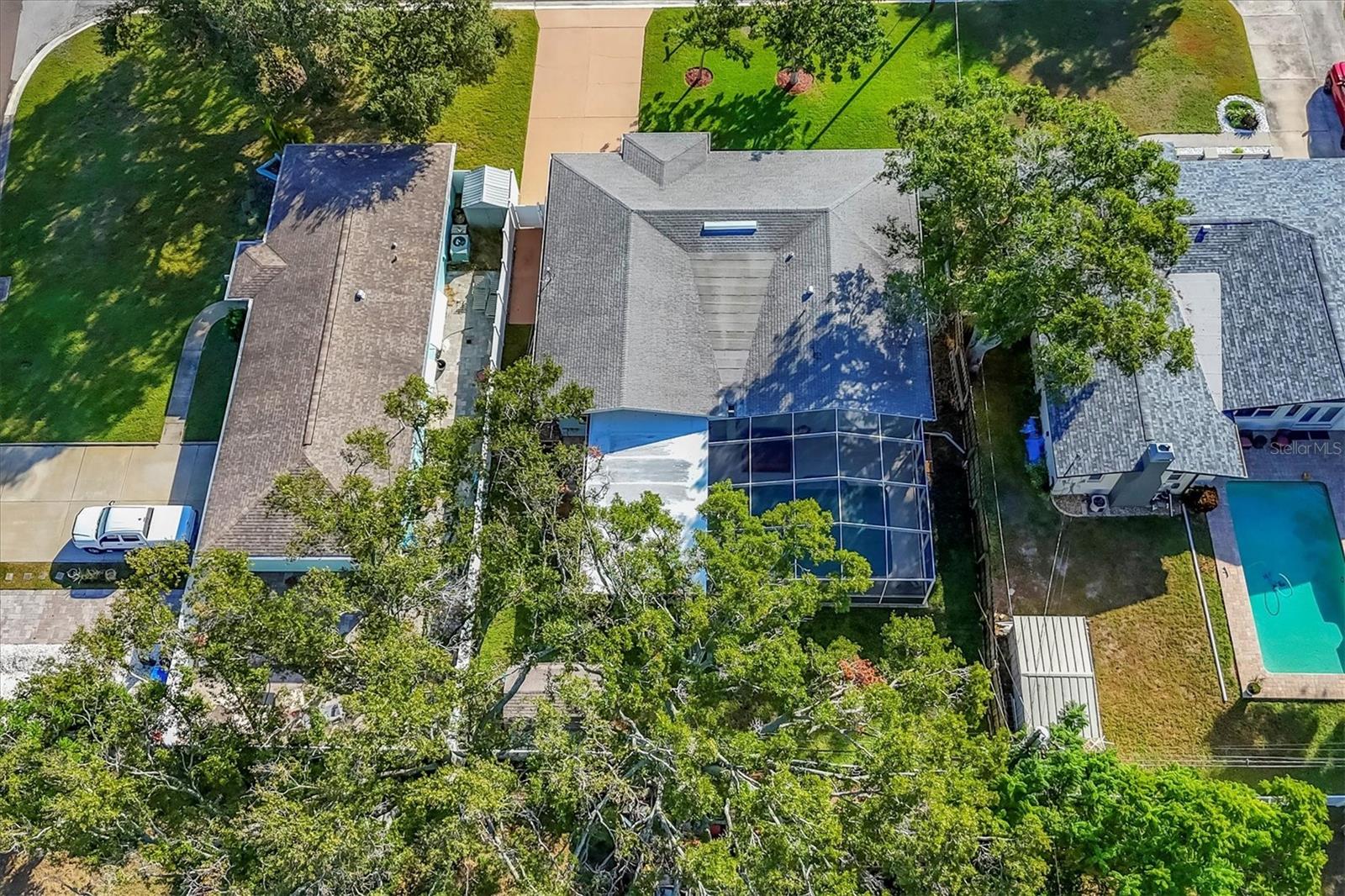 Aerial view of home