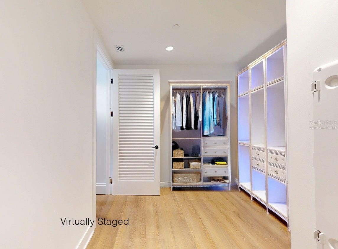 Virtually Staged. Primary Bedroom with Primary Bathroom En-Suite and Walk in Closet