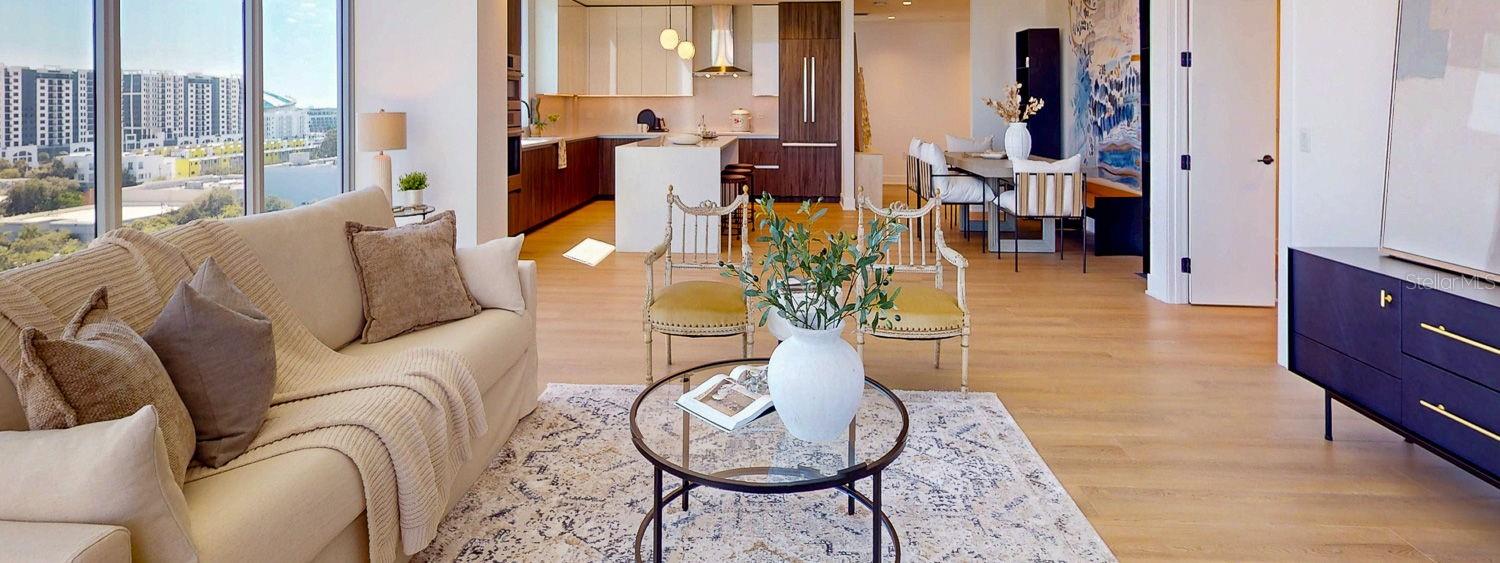 View part living to kitchen