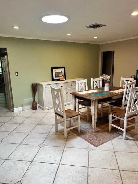 Formal Living/Dining Room has skylight
