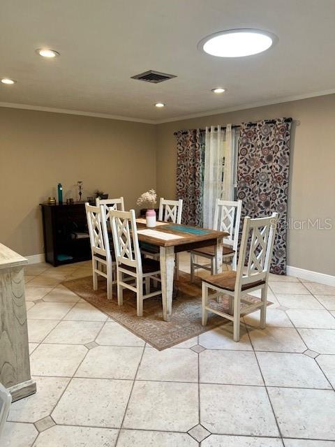 Formal Living/Dining Rm has skylight