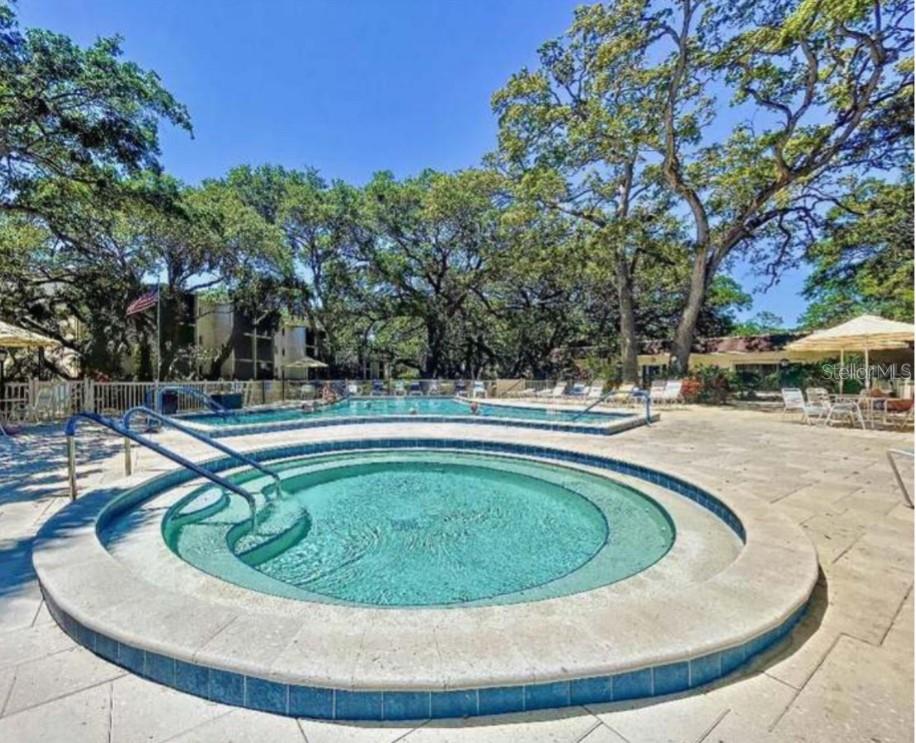 Large Spa Beside Pool