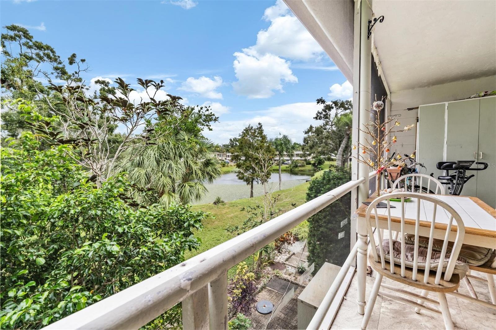 Screened balcony.
