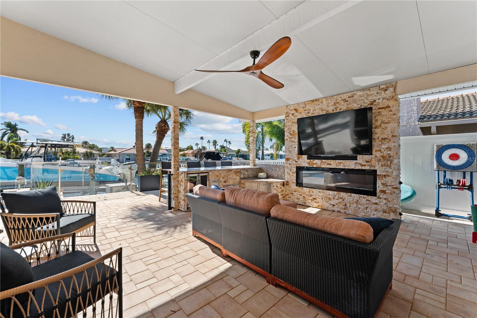 outdoor entertainment area
