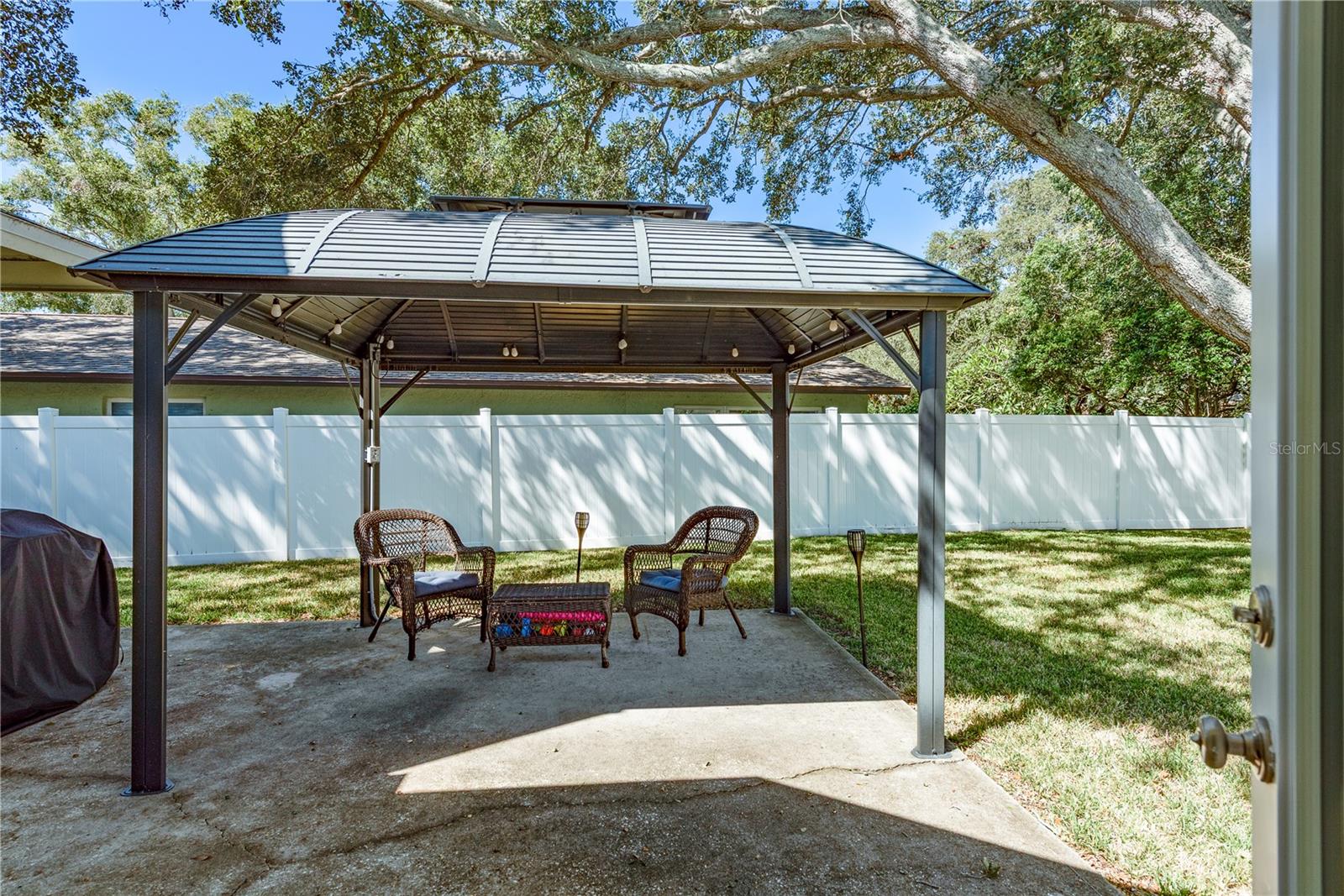 Gazebo offers a shady retreat!