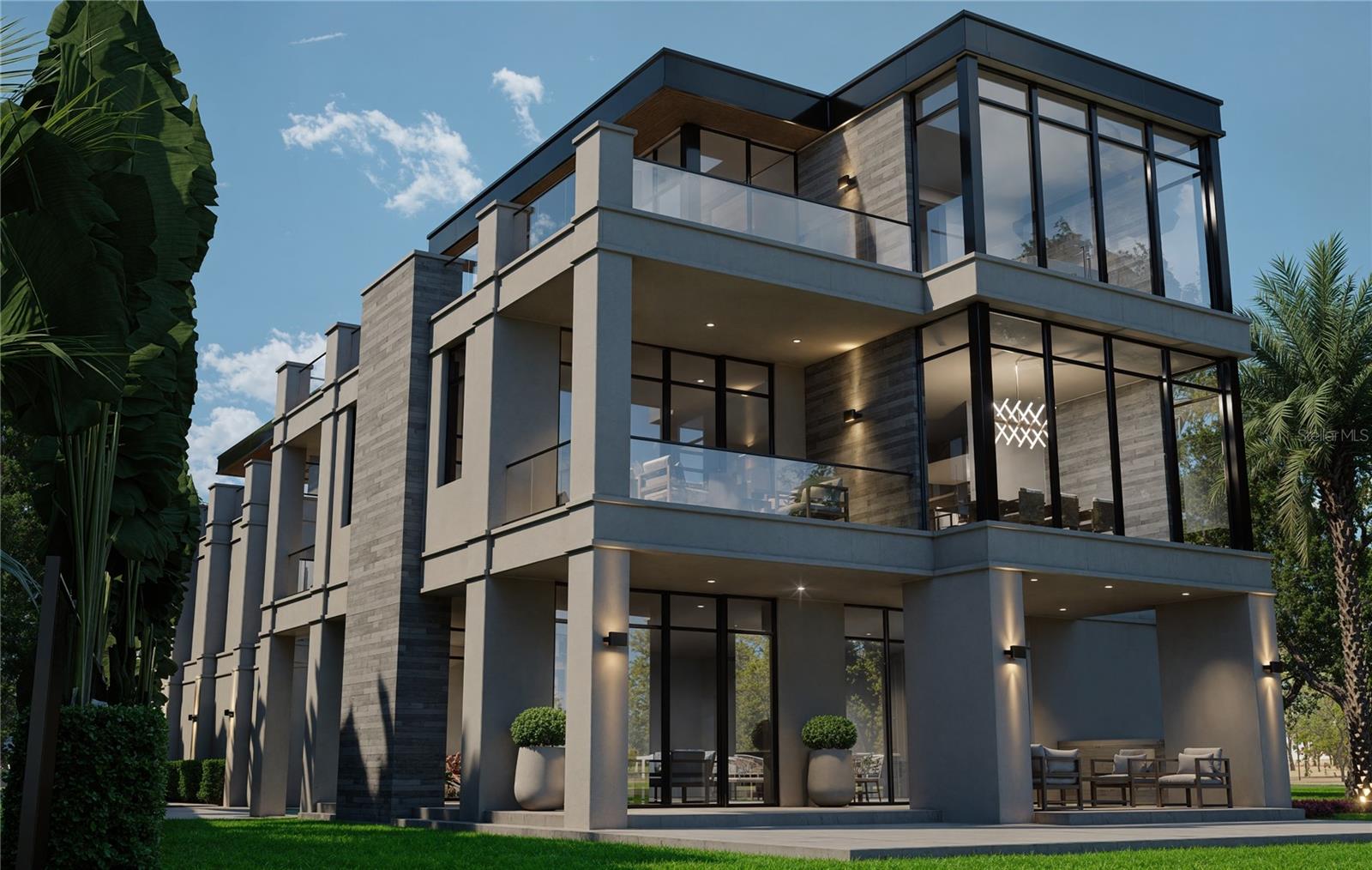 Front of house -pool to the left side