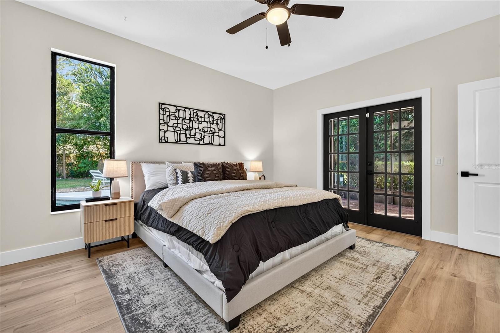 Primary Suite with Beautiful French Doors