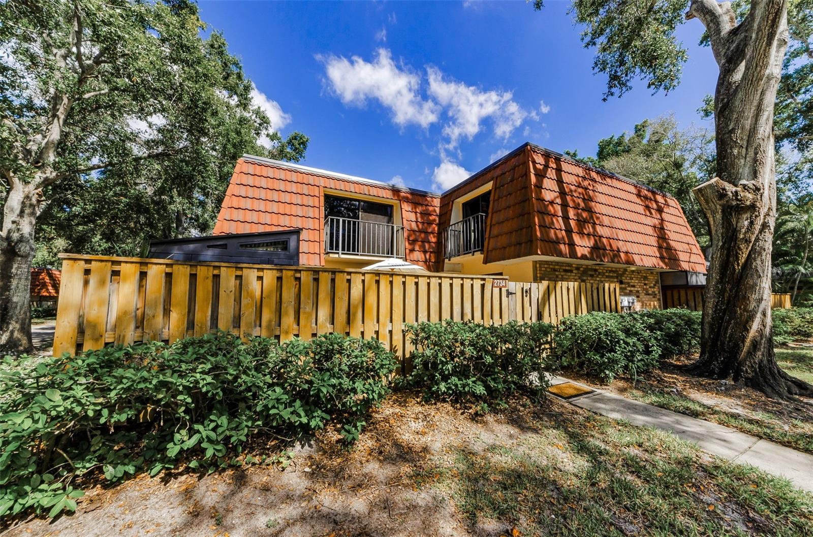Privacy Fence greets you into your Patio area