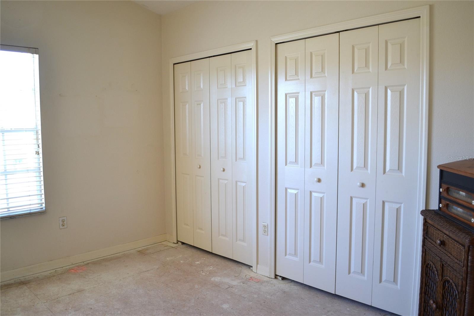 double closets ensure plenty of storage