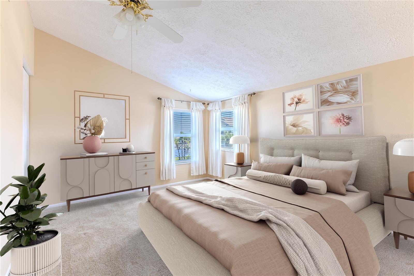 Virtually Staged Guest Bedroom