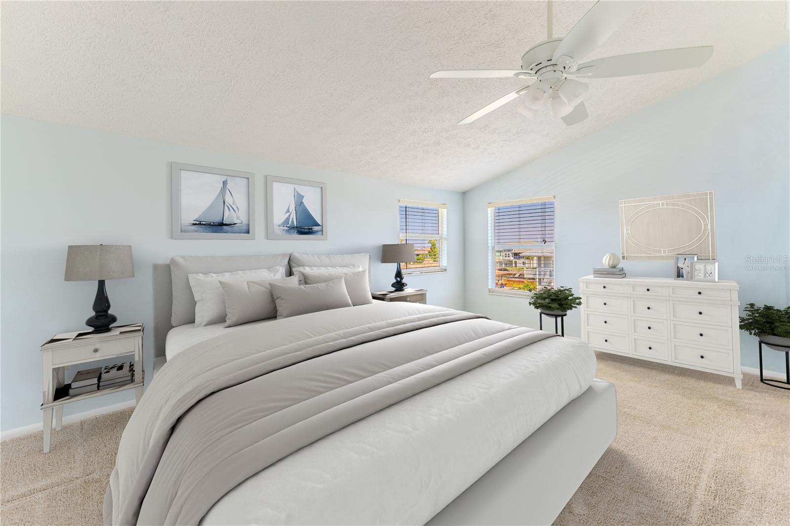Virtually Staged Guest Bedroom