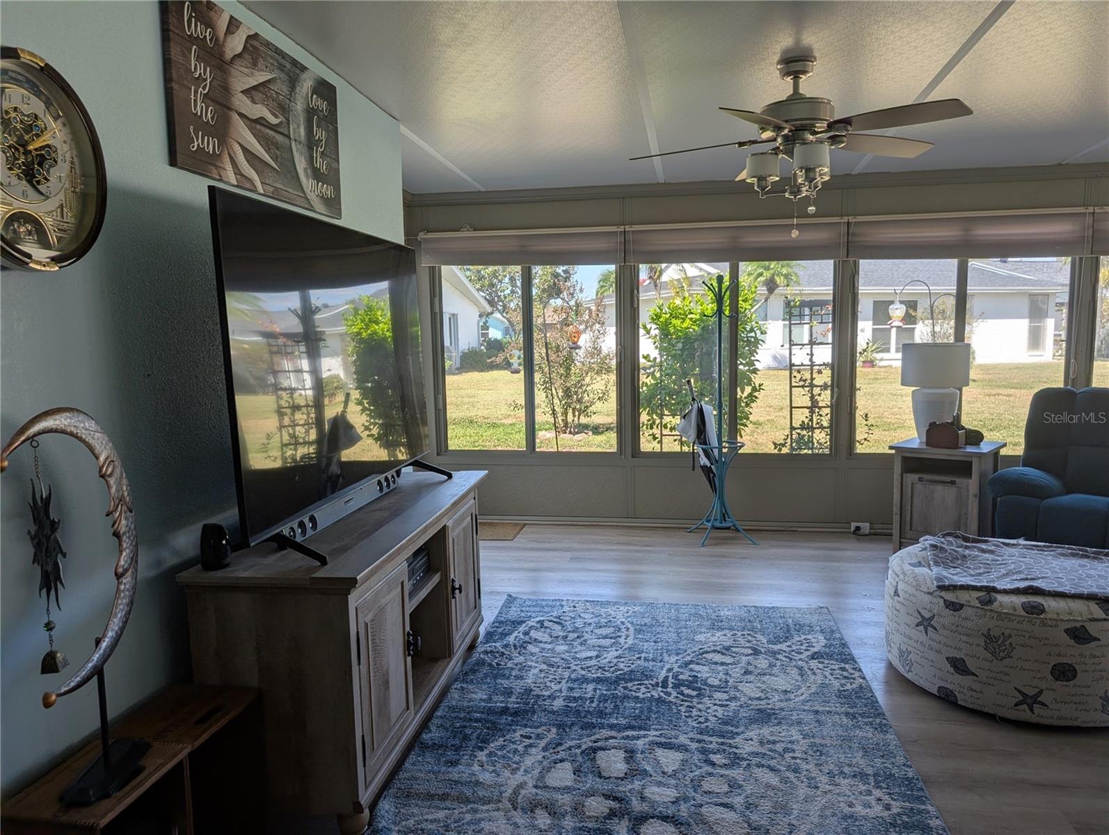 Florida room from dining room.  View of serene backyard.