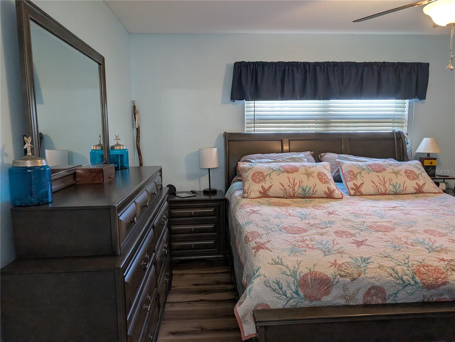 Primary bedroom window provides great natural light and airflow.