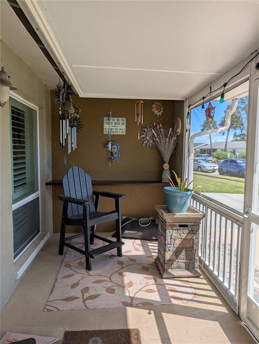 Screened in porch...east side.