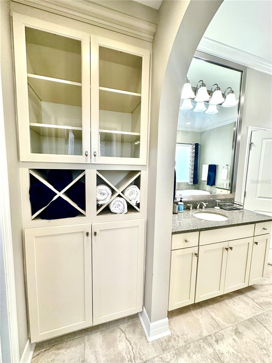 Primary Bath: His Vanity & Storage
