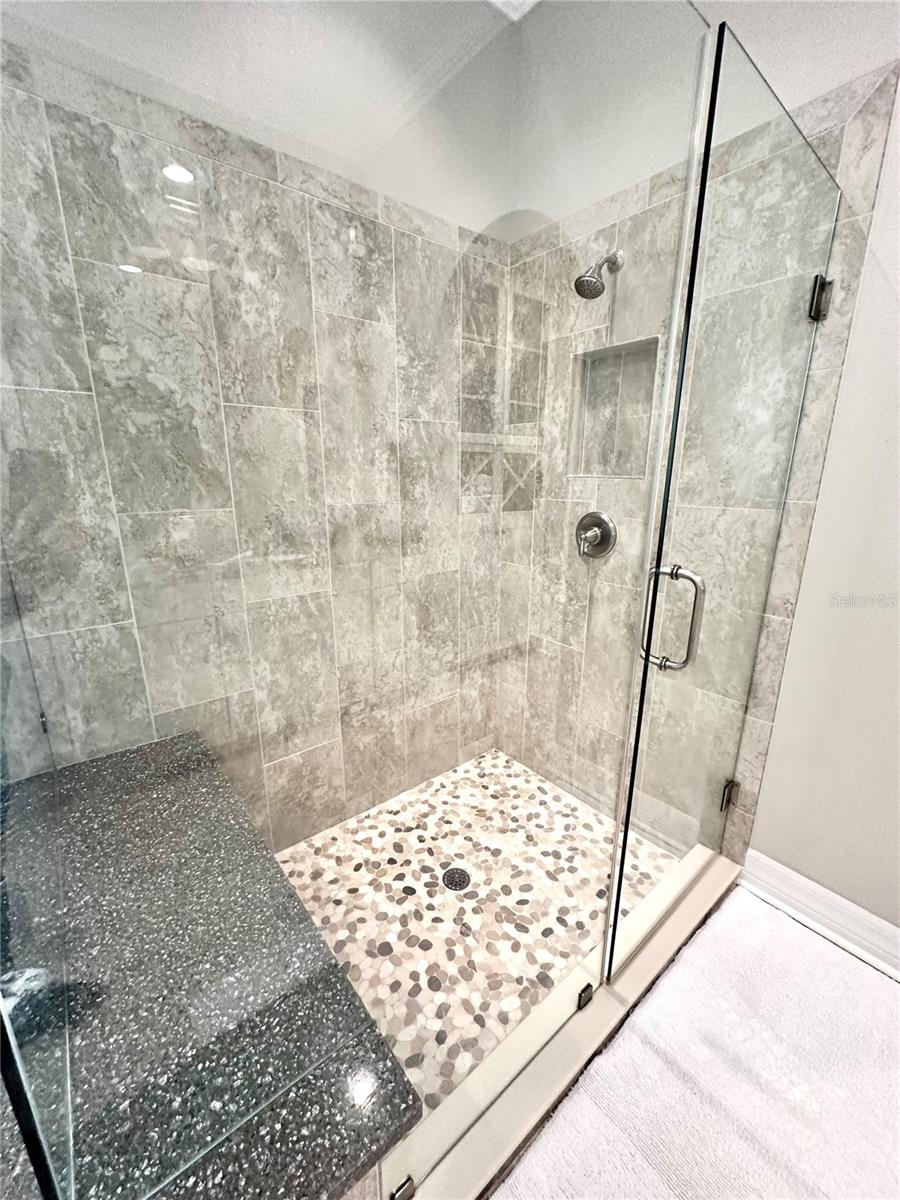 Primary Shower with Bench