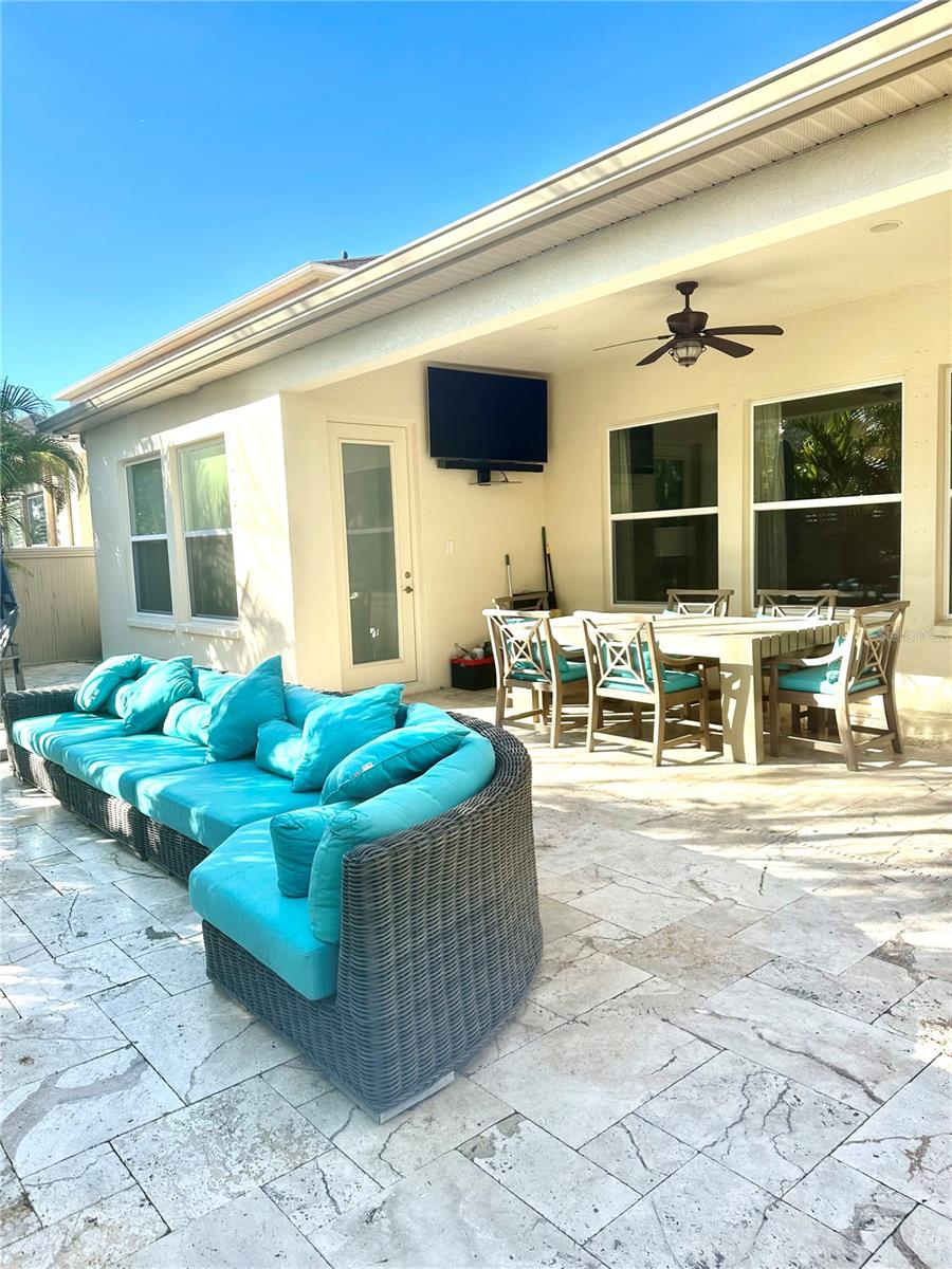 Table Set with TV and Couch