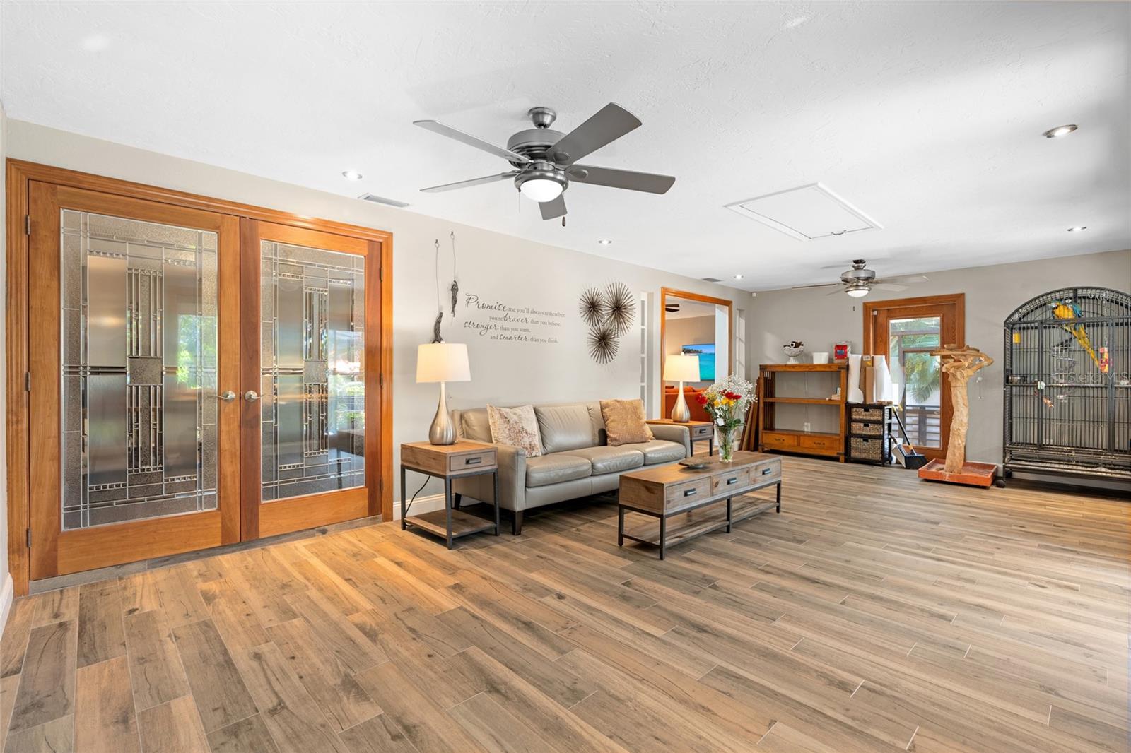 FRENCH DOORS LEAD TO PRIMARY BEDROOM