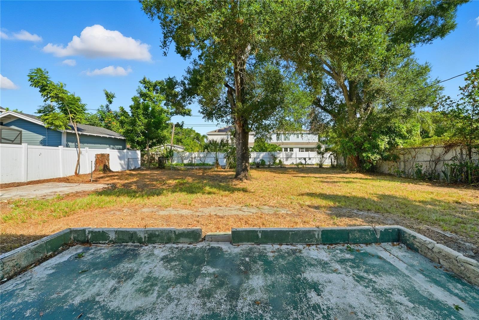 Landscaped backyard