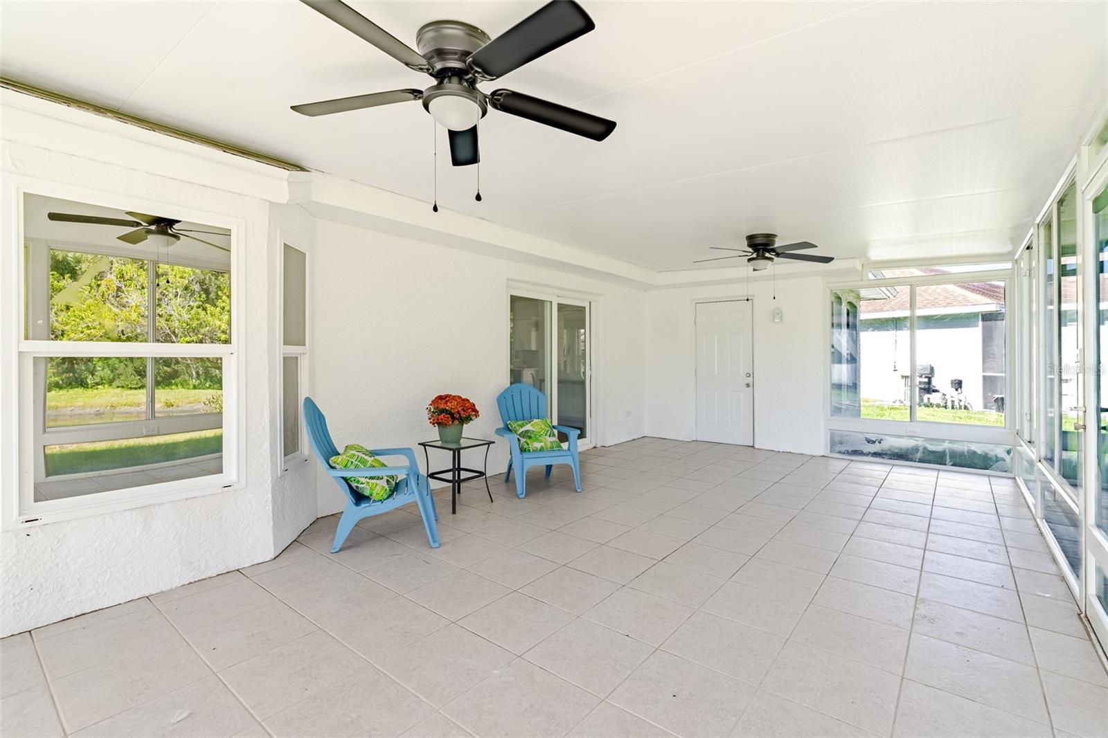 patio has additional storage closet