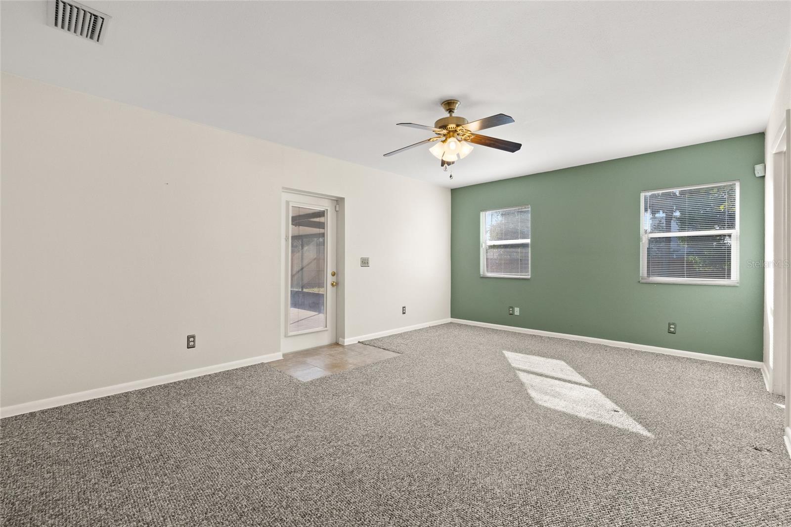 Florida Room added with Large Laundry room to the right