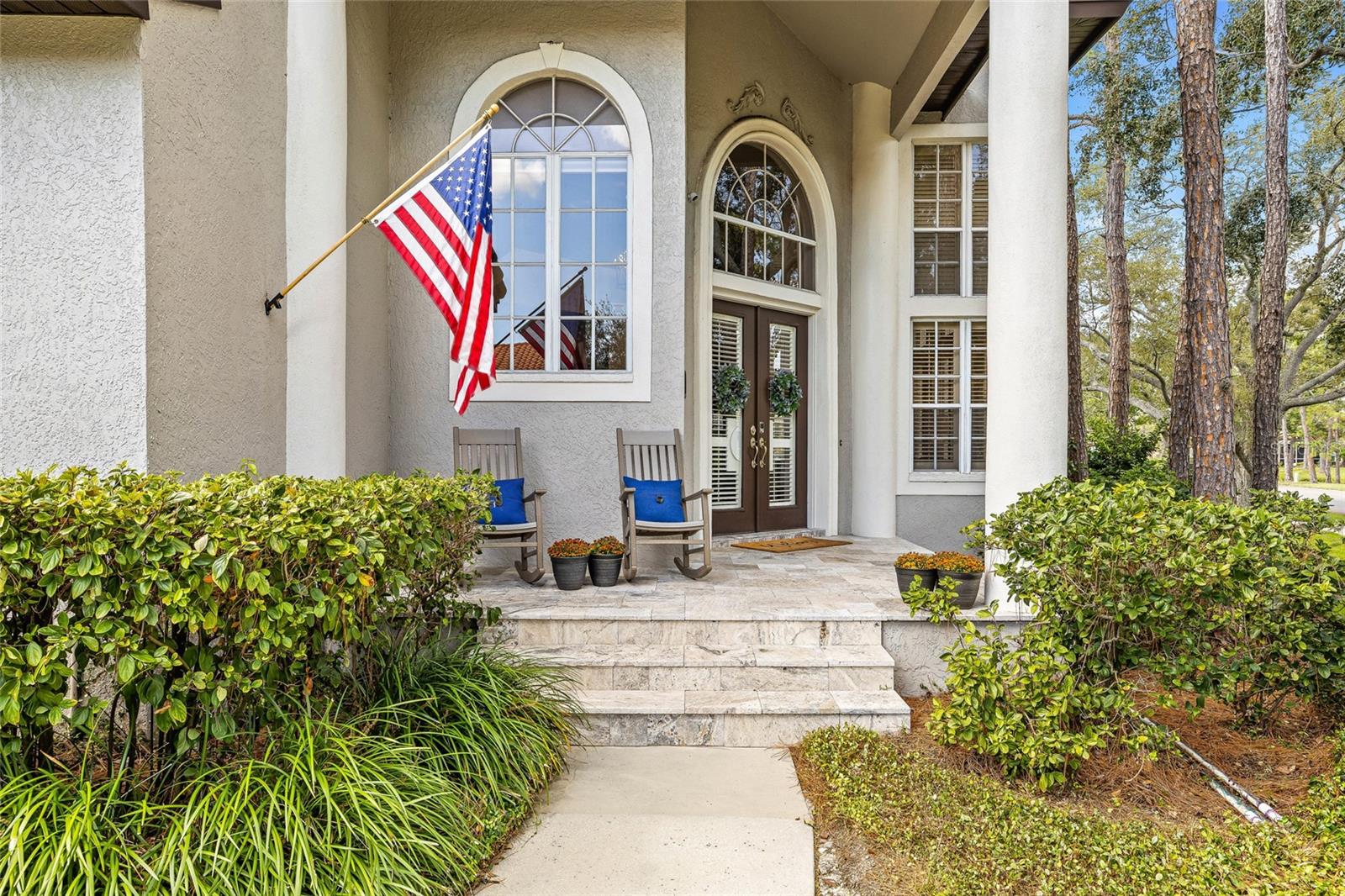 Lets step inside through the double door entry.